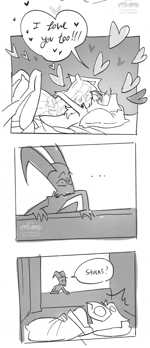 _minkas's tweet photo. body pillow comic (the whole thing)
#stolitz #helluvaboss https://t.co/e79Cw12sTJ