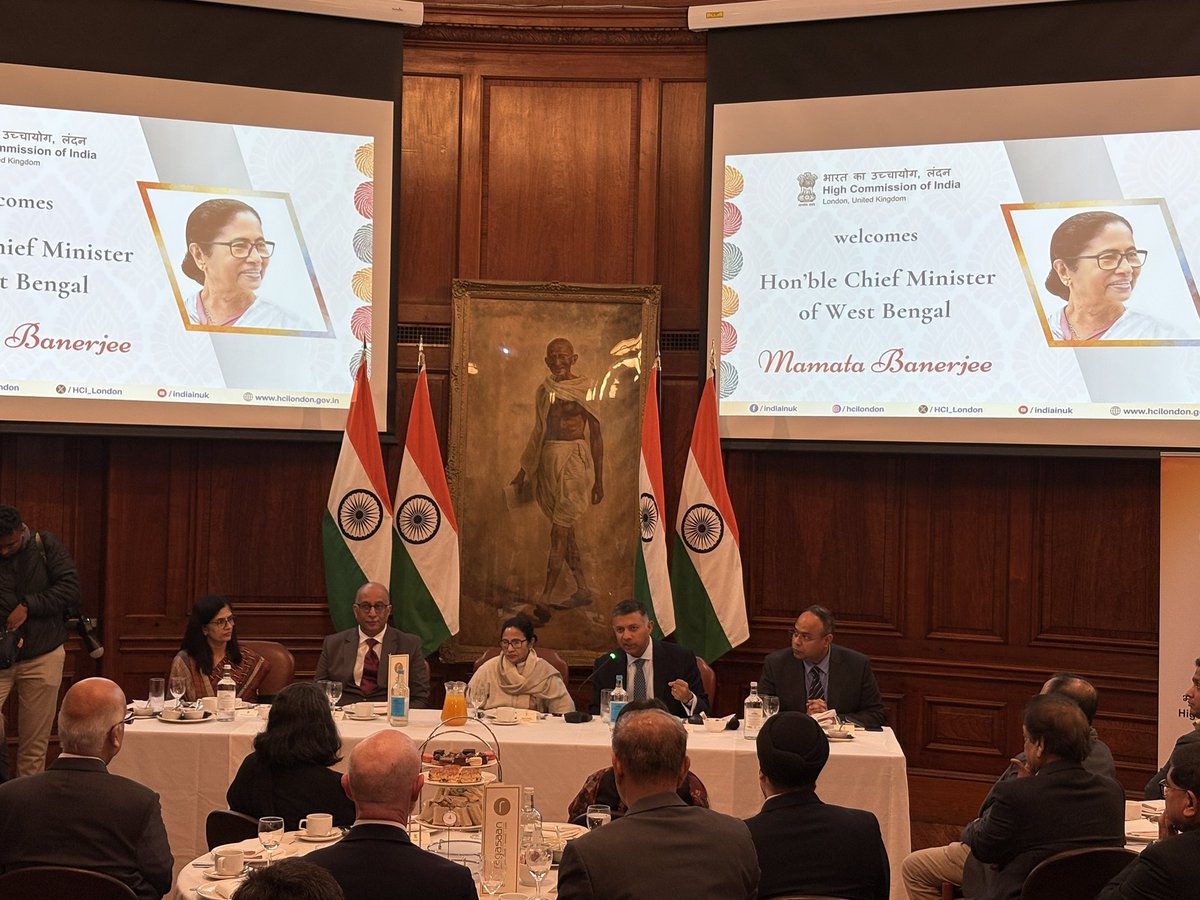 Priya Guha (@ukpriyaguha) on Twitter photo Wonderful to join <a href="/VDoraiswami/">Vikram Doraiswami</a> <a href="/HCI_London/">India in the UK</a> to hear <a href="/MamataOfficial/">Mamata Banerjee</a> talk about the opportunities in #WestBengal from business, education, skills and sports to travel and tourism.
I’m a bit biased 😉 but when importing mishti doi is added to the 🇬🇧 🇮🇳 ‘to do list’, I’m in! Wonderful to join <a href="/VDoraiswami/">Vikram Doraiswami</a> <a href="/HCI_London/">India in the UK</a> to hear <a href="/MamataOfficial/">Mamata Banerjee</a> talk about the opportunities in #WestBengal from business, education, skills and sports to travel and tourism.
I’m a bit biased 😉 but when importing mishti doi is added to the 🇬🇧 🇮🇳 ‘to do list’, I’m in!