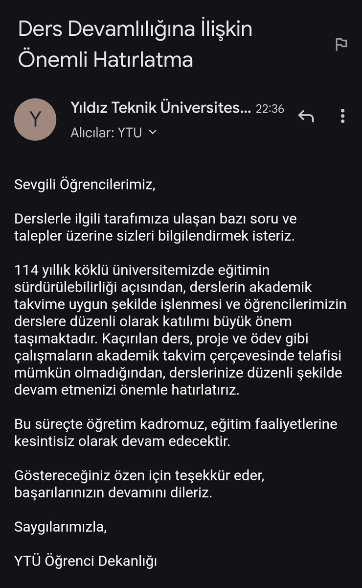 Benim girmeden geçtiğim dersler oldu hocam.

Bildiriyi izninizle skime tasagıma sürüyorum