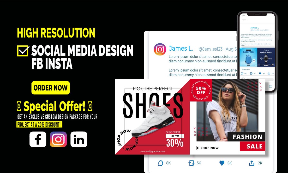 MinhazMiah's tweet photo. 🚀 New Gig Launched Limited Time 20% Discount! 🎉
🔗 Custom Order:  https://t.co/U9Gh4vXO5y
#graphicdesigner #socialmediapost #facebookpost #graphicdesign #socialmediadesign #instapostdesign https://t.co/fUZHu3dXME