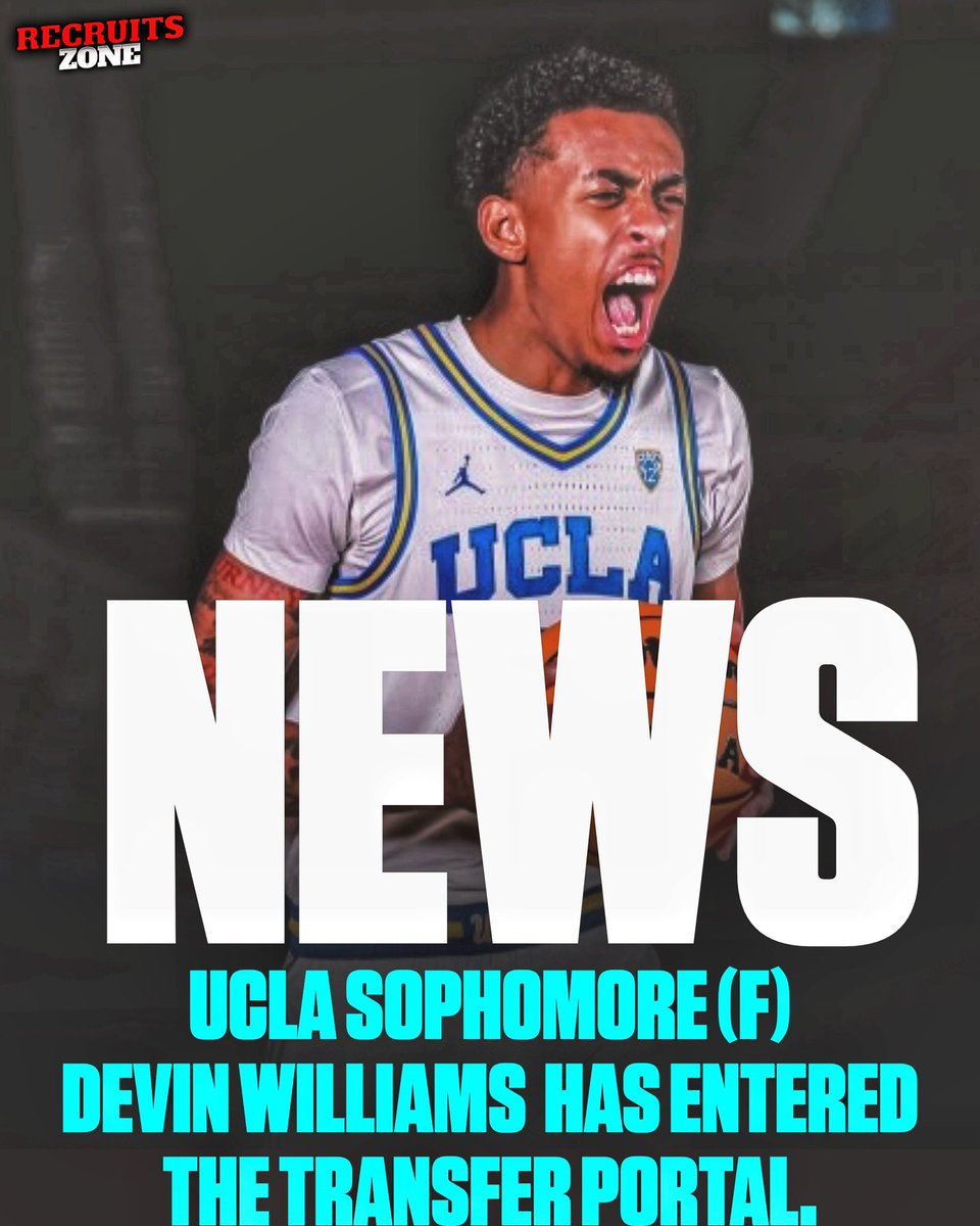 Recruits Zone (Blake Smith) (@recruitszone) on Twitter photo INFO: UCLA sophomore forward Devin Williams has entered the transfer portal, he tells me (<a href="/madehoops/">MADE Hoops</a> ).
Former 4 π prospect.
Redshirted this season to maintain his eligibility. <a href="/dmanzan14/">(dev)in williams</a> INFO: UCLA sophomore forward Devin Williams has entered the transfer portal, he tells me (<a href="/madehoops/">MADE Hoops</a> ).
Former 4 π prospect.
Redshirted this season to maintain his eligibility. <a href="/dmanzan14/">(dev)in williams</a>