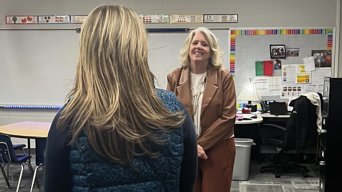 Thanks to <a href="/fox4kc/">FOX4 News Kansas City</a> for honoring <a href="/HeritageK5/">Heritage Elementary School</a>’s very own Patty Mulligan for being named their Teacher of the Month! Mrs. Mulligan will be retiring after 30+ years in education! Her goal is to make students confident learners &amp; she’ll miss them dearly. #OPSMakeTodayCount