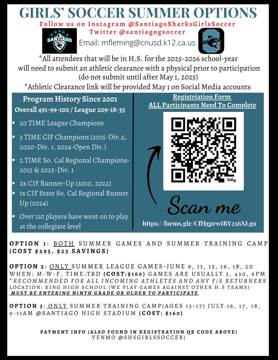 2025 Summer League Games or Summer Camp options, sign up now!