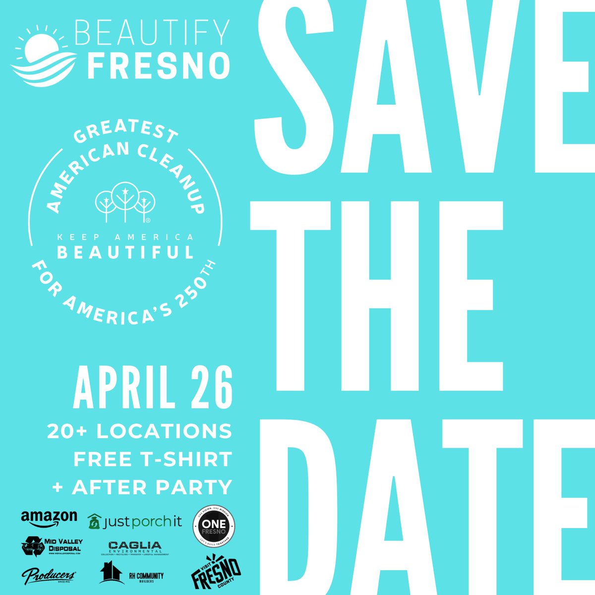 Save the date - details on our Greatest American Cleanup coming on April 1!