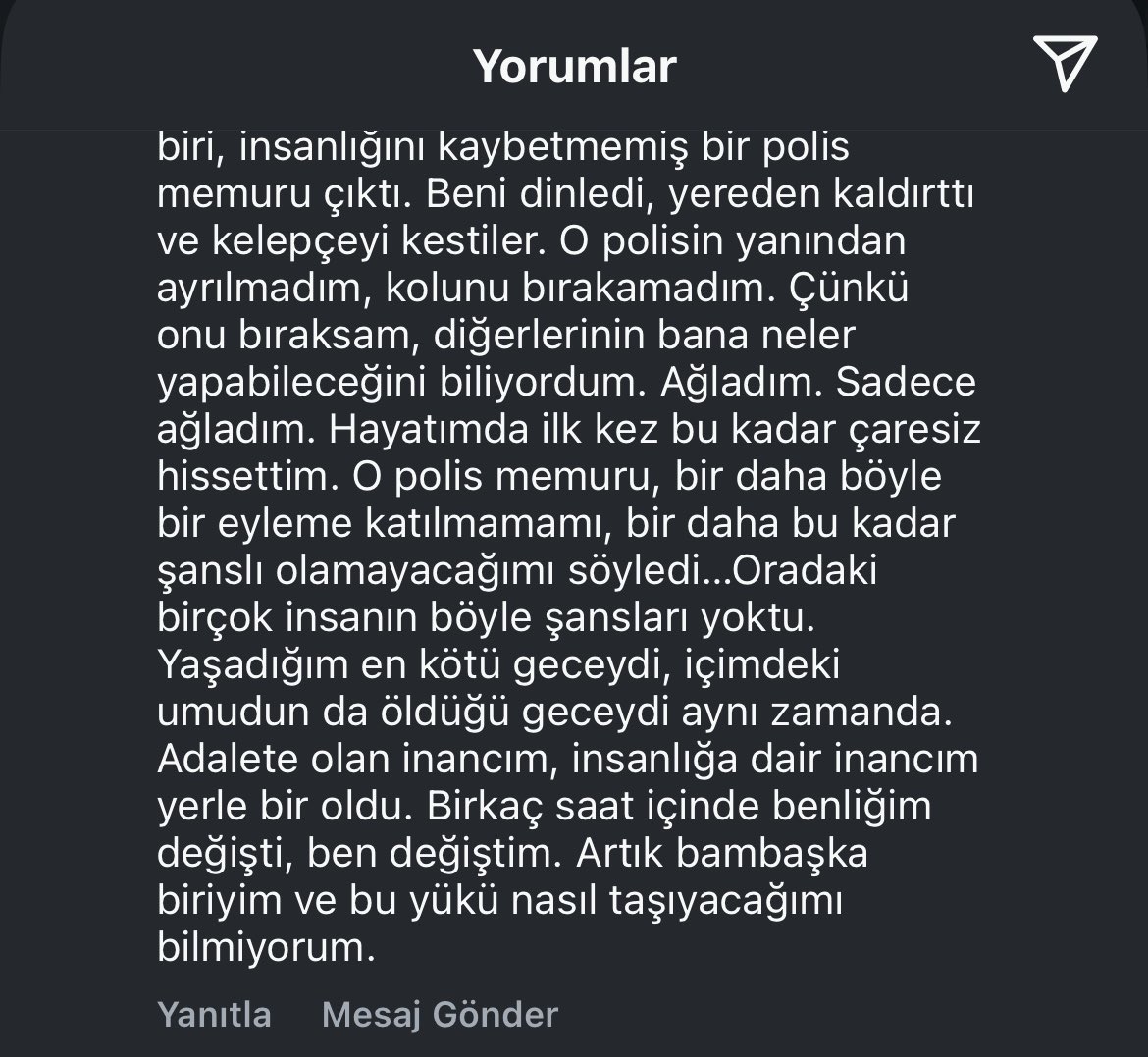 mukoyasiyorum's tweet photo. hala polis savunanlar dun liseden arkadasim fotografci zeynep yilmaz’in neler yasadigini okusun https://t.co/PgfdW07KQ0