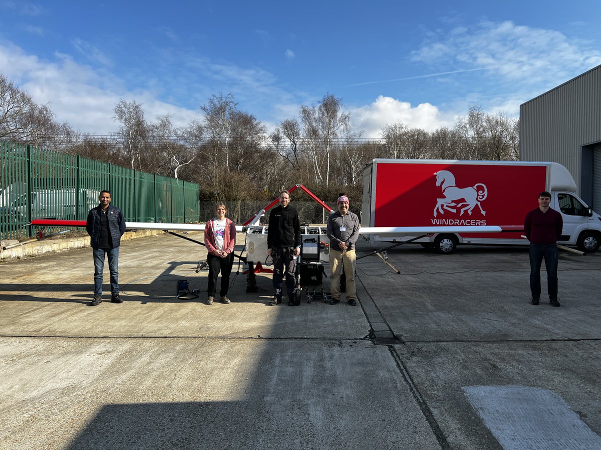 CReSIS's tweet photo. As part of the Norwegian Research Council TONe project, a team from CRESIS visited the Windracers facilities in Foreham, England earlier this month to install a dual-band radar system designed for remote sensing of ice and snow onto the @Windracers Ultra UAV. https://t.co/g5n1KZ7CoD