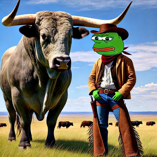 COWBOYPEPESOL's tweet photo. My grandaddy used to run a ranch, he only had bulls for some reason, he was always talking about this $COWBOY coin... https://t.co/DkhBwuHetA
