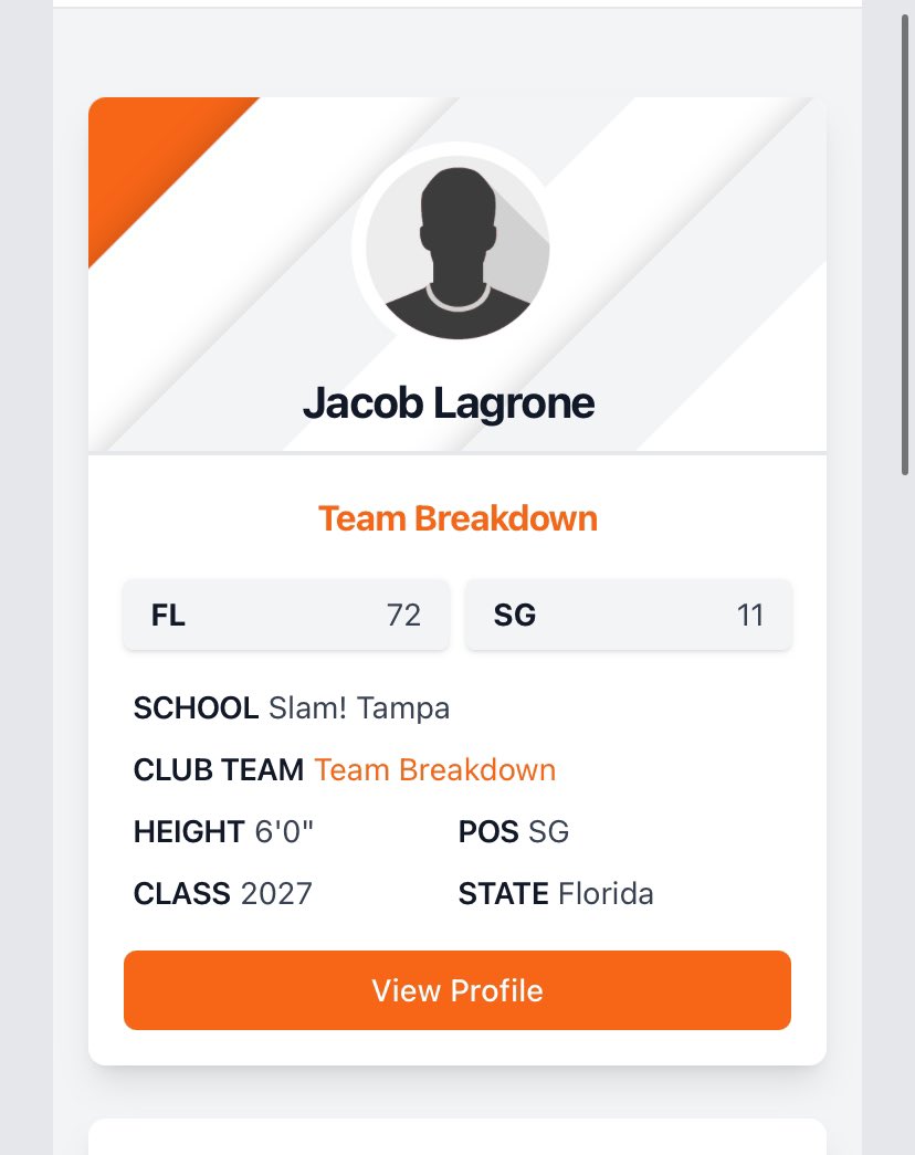 Jacob LaGrone (@jacoblagrone33) on Twitter photo thank you to <a href="/prephoopsfl/">Prep Hoops Florida</a> for the ranking 🙏
<a href="/SLAMTampaHoops/">SLAMTampaHoops</a>
<a href="/TeamBreakdown/">Team Breakdown</a>
<a href="/CoachRon_/">Coach Ron Blount</a> thank you to <a href="/prephoopsfl/">Prep Hoops Florida</a> for the ranking 🙏
<a href="/SLAMTampaHoops/">SLAMTampaHoops</a>
<a href="/TeamBreakdown/">Team Breakdown</a>
<a href="/CoachRon_/">Coach Ron Blount</a>