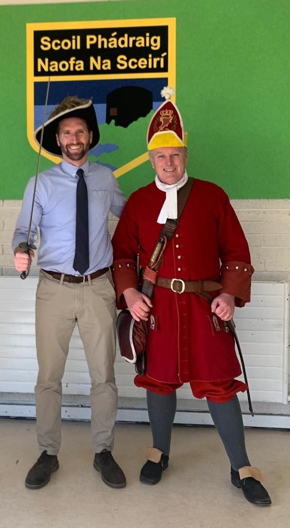 A Geographer can't but a Historian can bring Swords to Skerries! Another happy day, bringing history to schools!. #OPW #irelandsancienteast #failteireland #heritageireland