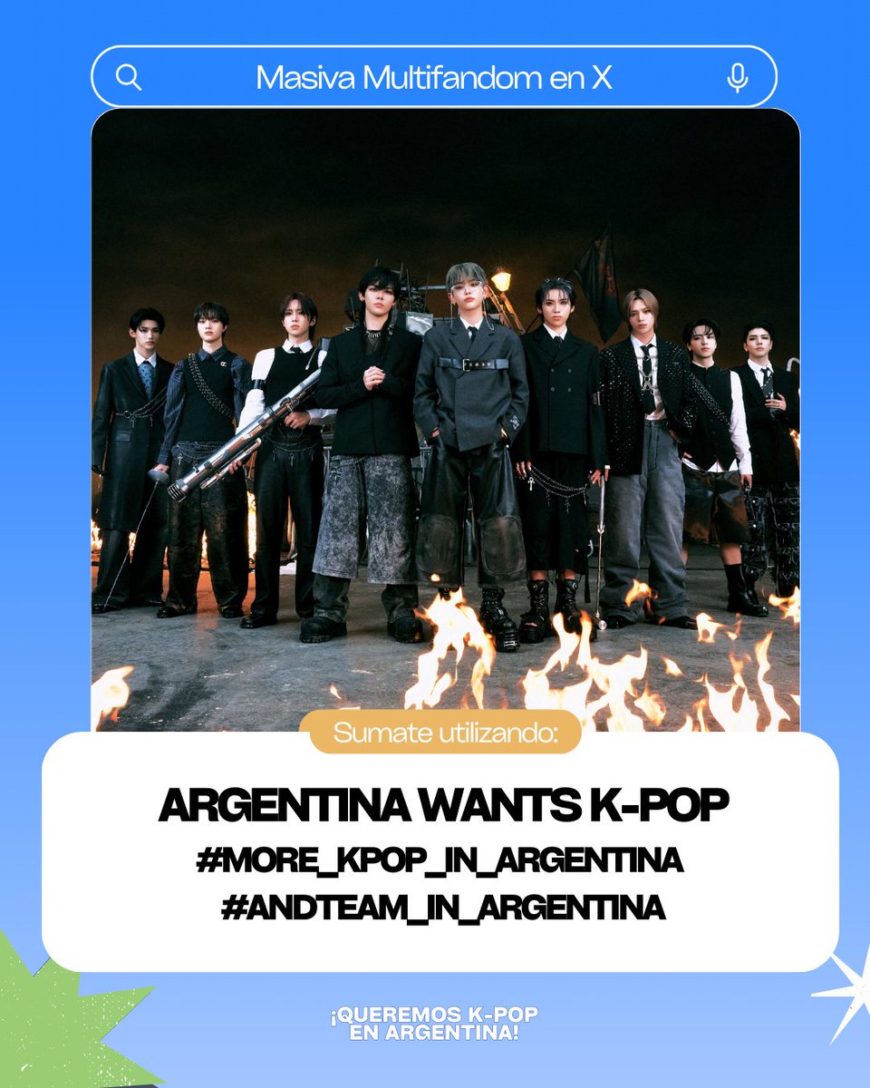 andTEAM_ARG's tweet photo. LUNÉ, lxs invitamos a participar en la masiva multifandom 
para las 20 hs.
 ¡Súmense y sigamos mostrando cuánto quiere el fandom argentino a &amp;TEAM!

#MORE_KPOP_IN_ARGENTINA
#andTEAM_IN_ARGENTINA🇦🇷 https://t.co/JSmaxbOCYy