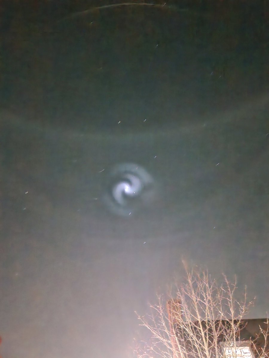 Ok the Power of the Internet 
Can anyone explain this flying over berkshire england at about 8 pm local time this evening 
A star that was spewing out in the shape of a spiral
Has a satellite broken somewhere as moved across the sky