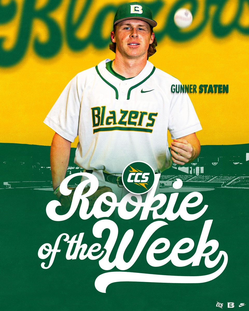 Belhaven Blazers (@belhavenblazers) on Twitter photo πππ ππ¨π¨π€π’π π¨π ππ‘π ππππ€
Pitcher Gunner Staten earns <a href="/CCofSouth/">Collegiate Conference of the South</a> Baseball Rookie of the Week honors after a pair of strong outings in relief over the past week
π° Β» bit.ly/4hHQywe
#GoGreen | <a href="/BelhavenBSB/">Belhaven Baseball</a> πππ ππ¨π¨π€π’π π¨π ππ‘π ππππ€
Pitcher Gunner Staten earns <a href="/CCofSouth/">Collegiate Conference of the South</a> Baseball Rookie of the Week honors after a pair of strong outings in relief over the past week
π° Β» bit.ly/4hHQywe
#GoGreen | <a href="/BelhavenBSB/">Belhaven Baseball</a>