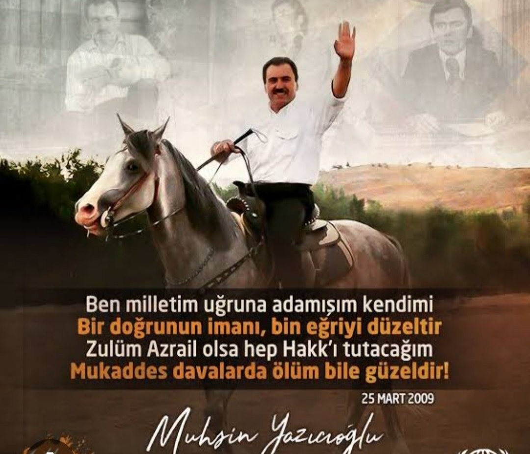 Sen gittin gideli gönüller hep yaslı 
Ruhun hep şad olsun yiğit Sivaslı.🇹🇷
#muhsinyazicioglu