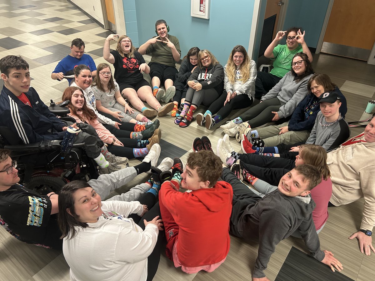 It's Westside Inclusion Week!  Today's theme was mismatched socks, and the Young Adult Program rocked those socks!