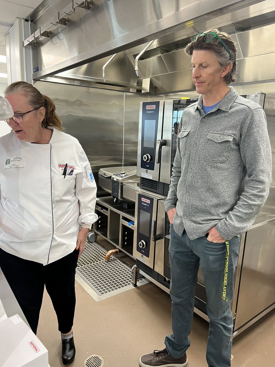 Today Mr. Young is being trained on the Rational iCombi Pro equipment in the new Highlander Cafe.