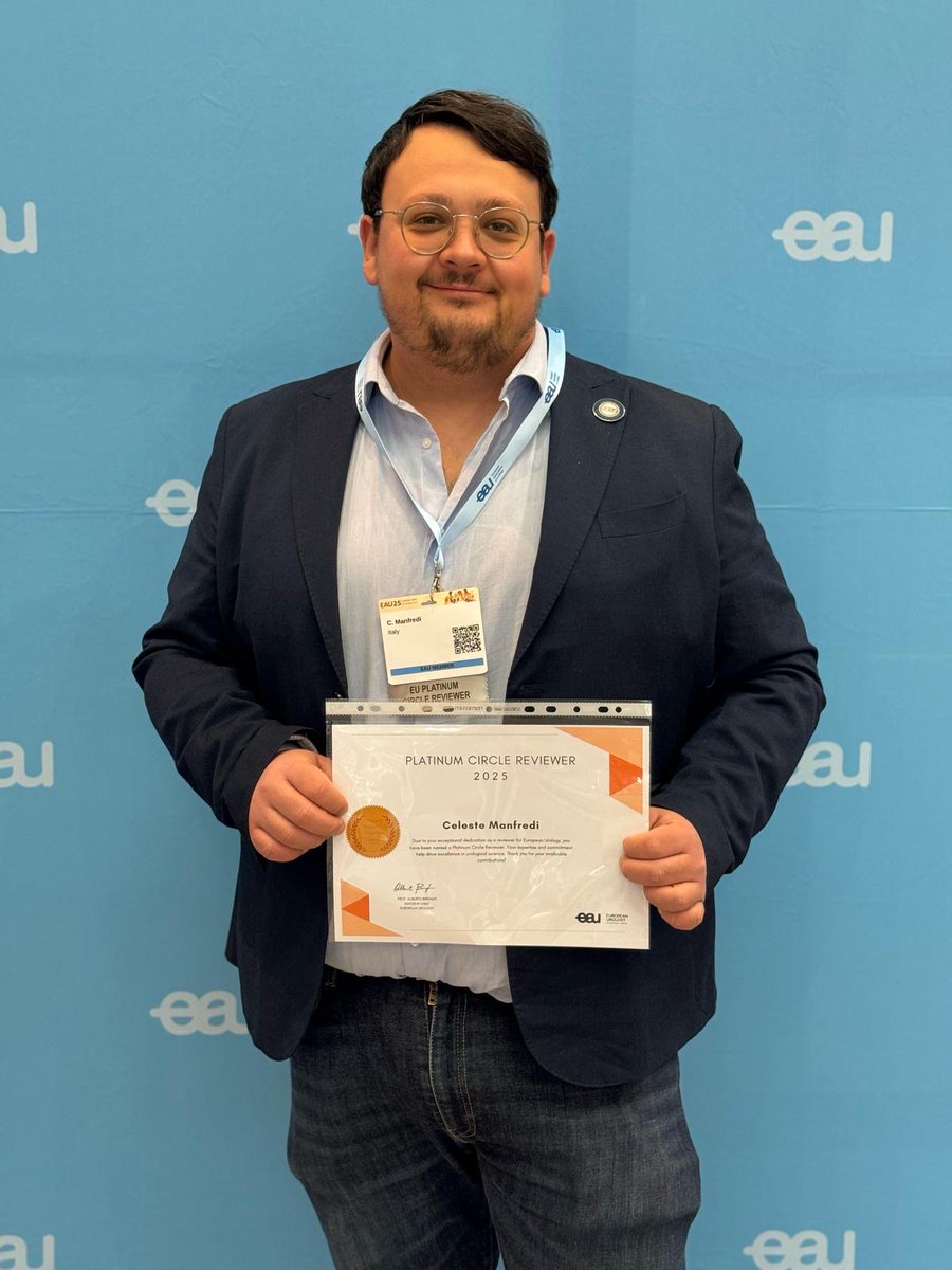 ManfrediCeleste's tweet image. Incredible time at #EAU25 in Madrid 🇪🇸
Honored to speak on #TPLA for young men with #BPH, chair an #Andrology session, and be named a Platinum Reviewer for @EUplatinum
Planning with #YAU &amp; #ESAU groups...
See you in London! 🇬🇧💙
