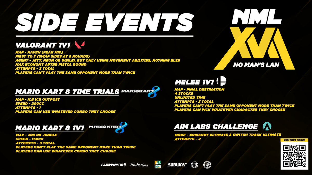 What's happening outside the main tournaments at No Man's LAN XVII?🤔 Here is the full list of everything you can do between tournaments on March 29th down below!⬇️

Register now:🔗start.gg/nomanslan17
#NML2025