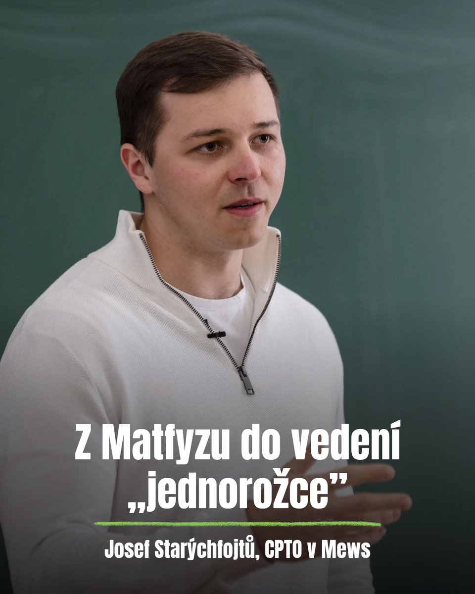 informatfyz (@informatfyz) on Twitter photo Z <a href="/matfyz/">Matematicko-fyzikální fakulta Univerzity Karlovy</a> až do vedení "jednorožce"? 🦄
Josef Starýchfojtů působí jako CPTO (Chief Product & Technology Officer) ve společnosti Mews <a href="/MewsSystems/">Mews</a>. Do firmy, která se jako jedna z mála v tuzemsku může pyšnit titulem jednorožce, nastoupil už během studia na Matfyzu.
📸 Tomáš Princ Z <a href="/matfyz/">Matematicko-fyzikální fakulta Univerzity Karlovy</a> až do vedení "jednorožce"? 🦄
Josef Starýchfojtů působí jako CPTO (Chief Product & Technology Officer) ve společnosti Mews <a href="/MewsSystems/">Mews</a>. Do firmy, která se jako jedna z mála v tuzemsku může pyšnit titulem jednorožce, nastoupil už během studia na Matfyzu.
📸 Tomáš Princ