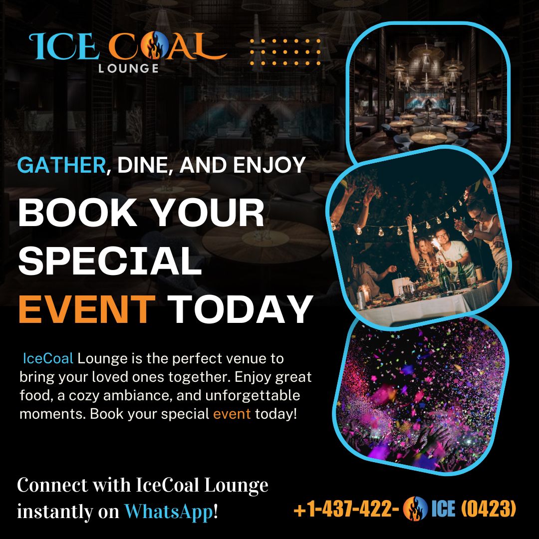 IceCoalCA's tweet image. Enjoy great food, a cozy ambiance, and unforgettable moments. Book your special event today

#CelebrateTogether #SpecialMoments #IceCoalLounge #GatherAndDine #UnforgettableEvents #LuxuryDining #PerfectVenue #GoodVibesOnly #BookYourEvent #FoodAndCelebration