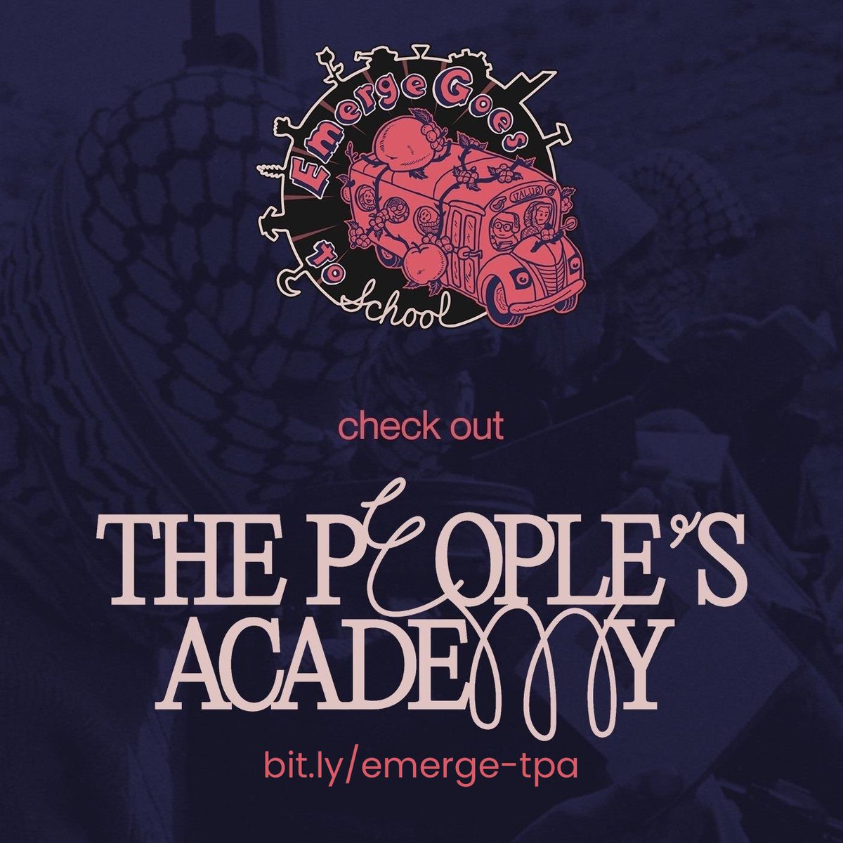 DSAEmerge's tweet image. EMERGE IS GOING TO SCHOOL!🌸🍎🪱
DSA Emerge will study with comrades from every corner of the global communist struggle at The People’s Academy!
Fill out this interest form to join us or check our link in bio bit.ly/emerge-tpa
Hurry, first session 4/5 at 11:00AM EST 👀
