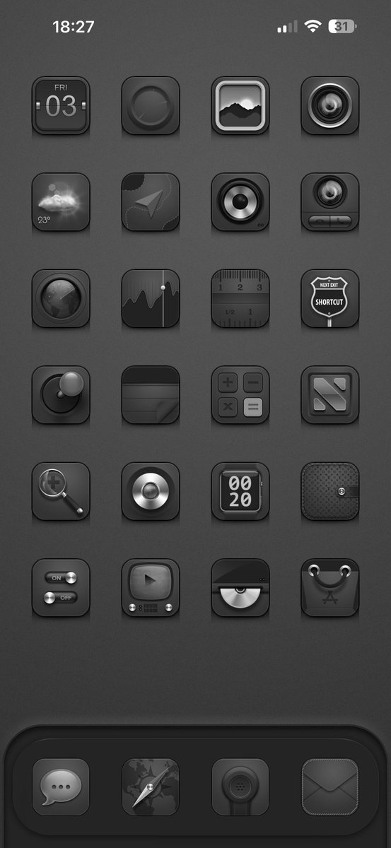 daddykool666's tweet image. Hazen
Coloured and Dark Skeuo style Icons
Jailbreak and Jailed versions.
235 icons including alts
Custom Folders
Custom Dialer
Custom Settings
5 AE's
3 Docks
Page Dots
includes jailed AE’s and Walls
$5 paypal.me/daddykool666
Please include email