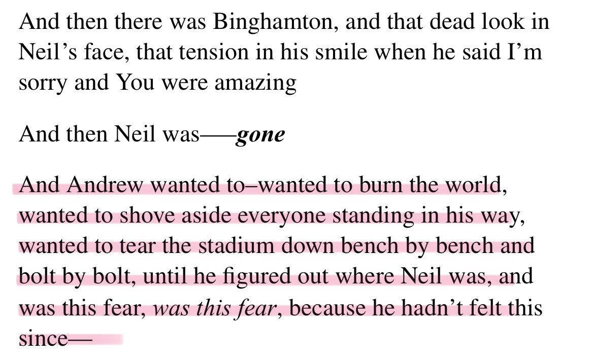 marienyard's tweet photo. it brokes my heart that neil thinks andrew wont fight for him even though andrew wants to burn the world down for him https://t.co/x17Zde8ftV