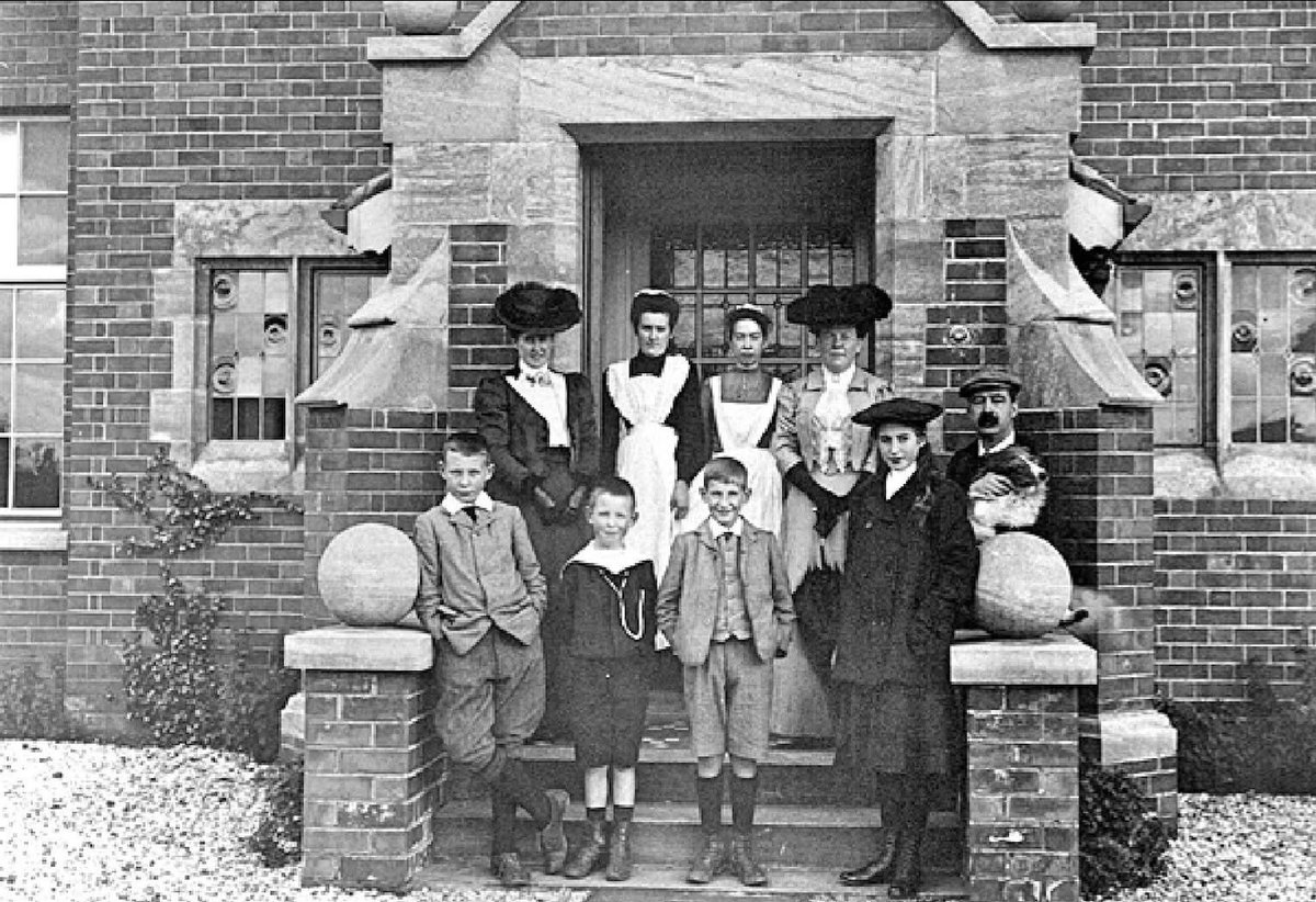 Writer C S Lewis (1898 - 1963).
The Lewis family at Little Lea, Circular Road,  Belfast in 1905.