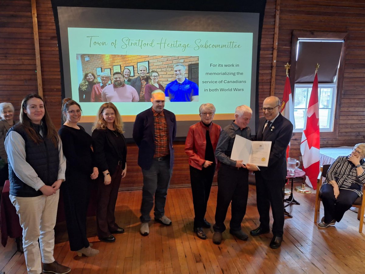 Steve Ogden (@steveogdenpei) on Twitter photo Congrats to our Heritage Subcommittee for rec’ing a 2025 Heritage Award for memorializing the service of Canadians in both World Wars & ensuring their sacrifices & contributions are honoured & never forgotten. #StratfordPEI
<a href="/heritagePEI/">PEI Museum and Heritage Foundation</a> Congrats to our Heritage Subcommittee for rec’ing a 2025 Heritage Award for memorializing the service of Canadians in both World Wars & ensuring their sacrifices & contributions are honoured & never forgotten. #StratfordPEI
<a href="/heritagePEI/">PEI Museum and Heritage Foundation</a>