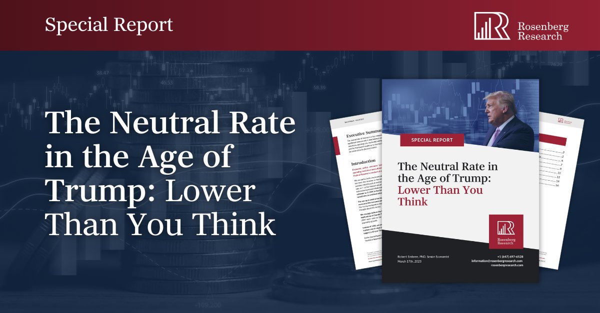 RR_Insights's tweet image. Has the Federal Reserve miscalculated? We believe so. Trump’s policies are set to drive the neutral rate of interest lower than widely assumed - reshaping expectations for investors and policymakers alike.
In this Special Report, we break down the key policy drivers and explore…
