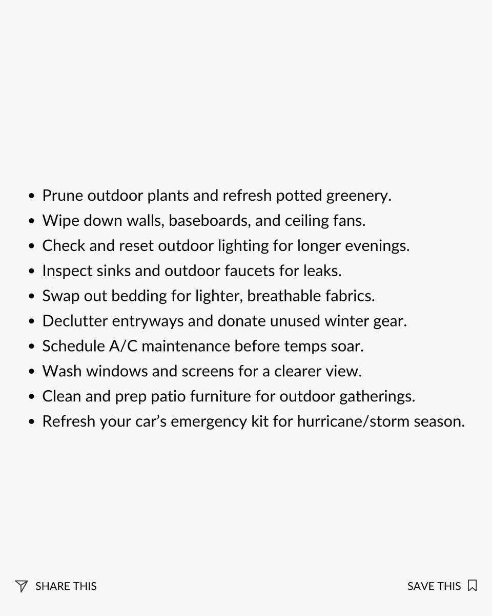 MichelleRemaxNJ's tweet photo. A little home refresh now can make a big difference later.

Before the new season fully sets in, here are a few quick tasks to check off your list.

What’s first on your to-do list?

#remax #remaxwelcomehome #listingagent #sellersagent https://t.co/8n9vEhDzuh