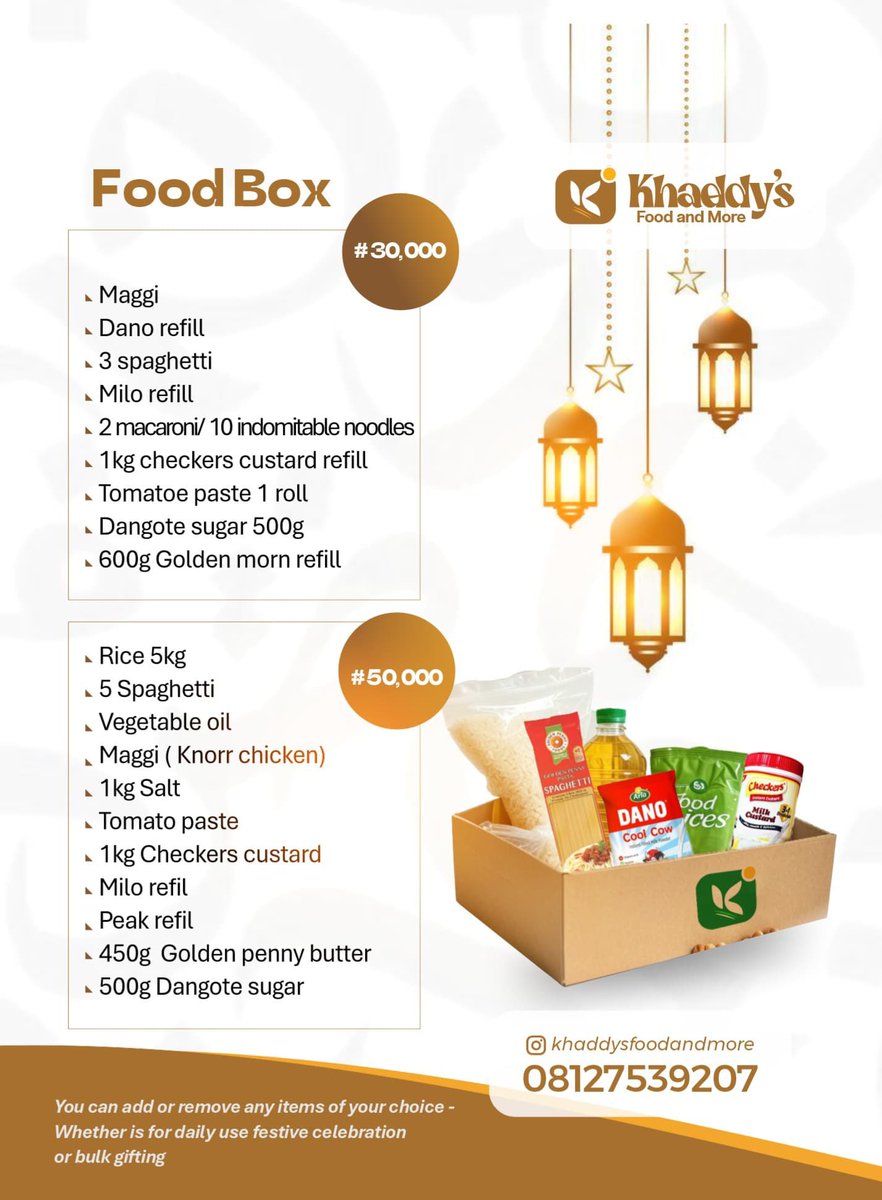 IssaKhadijat's tweet photo. @Esmart25 I curate provisions hampers, fruit hampers and food box for family and loved ones❤️

It is available for everyday delivery 🚚 
📍Ilorin, Kwara 
We deliver nationwide… 

Please help me to retweet 🙏🏻 https://t.co/tUYsh3GKcs