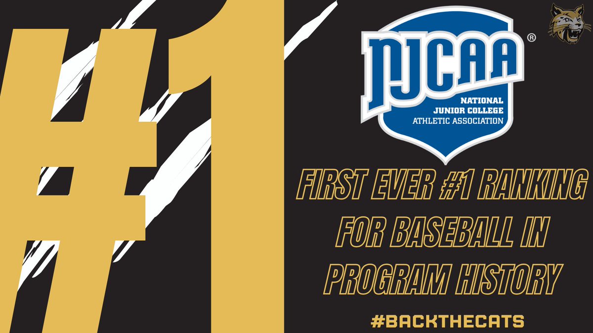 AthleticsPHSC's tweet image. HISTORY MAKING DAY FOR BOBCATS NATION!

The Bobcats Baseball team is #1 in the most recent NJCAA D2 rankings, the first time ever in program history! 

#PHSC | #BackTheCats🐾
