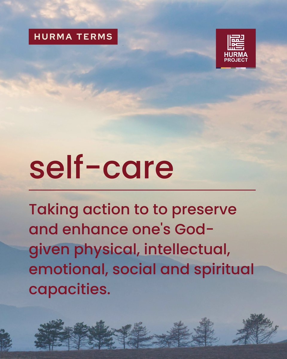 Hurma Term: Self Care
The definition of self care is taking action to to preserve and enhance one's God-given physical, intellectual, emotional, social and spiritual capacities.
#hurmaproject #harm #muslims #islam #communitycare #ramadan #hurmaterms