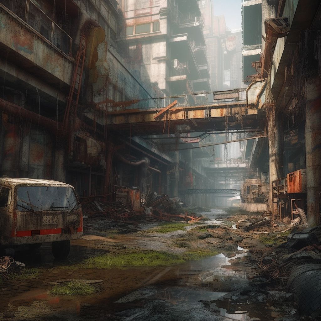 ideasss_page's tweet photo. Explore gritty, futuristic landscapes that embody the essence of a cyberpunk dystopia. These environments are marked by decaying infrastructure, polluted skies, and a pervasive sense of desolation. Amidst the ruins of once-great cities, remnants of advanced technology stand. https://t.co/8nLT0cbfL0