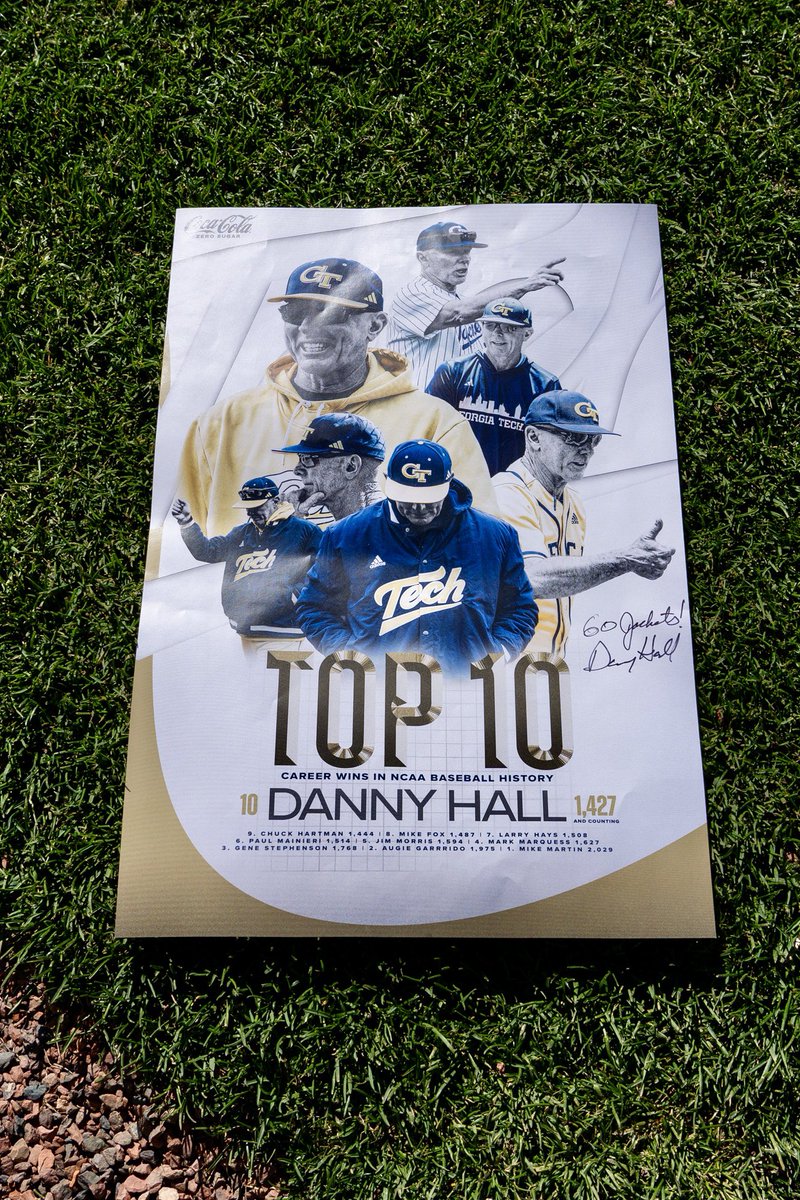 GTBaseball's tweet image. 𝐖𝐢𝐧 𝐚 𝐩𝐨𝐬𝐭𝐞𝐫 𝐬𝐢𝐠𝐧𝐞𝐝 𝐛𝐲 𝐂𝐨𝐚𝐜𝐡 𝐇𝐚𝐥𝐥

Like and share this post for a chance to win two 🆓 tickets to Friday’s Top-25 matchup and a 𝓈𝒾𝑔𝓃𝑒𝒹 edition of our poster giveaway!

#StingEm x #WreckHavoc