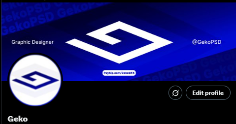 GekoDZN's tweet photo. Rebrand for my new account (new logo and header) @GekoPSD 

♻️Support Appreciated♥️ https://t.co/QmRMUQdZcr