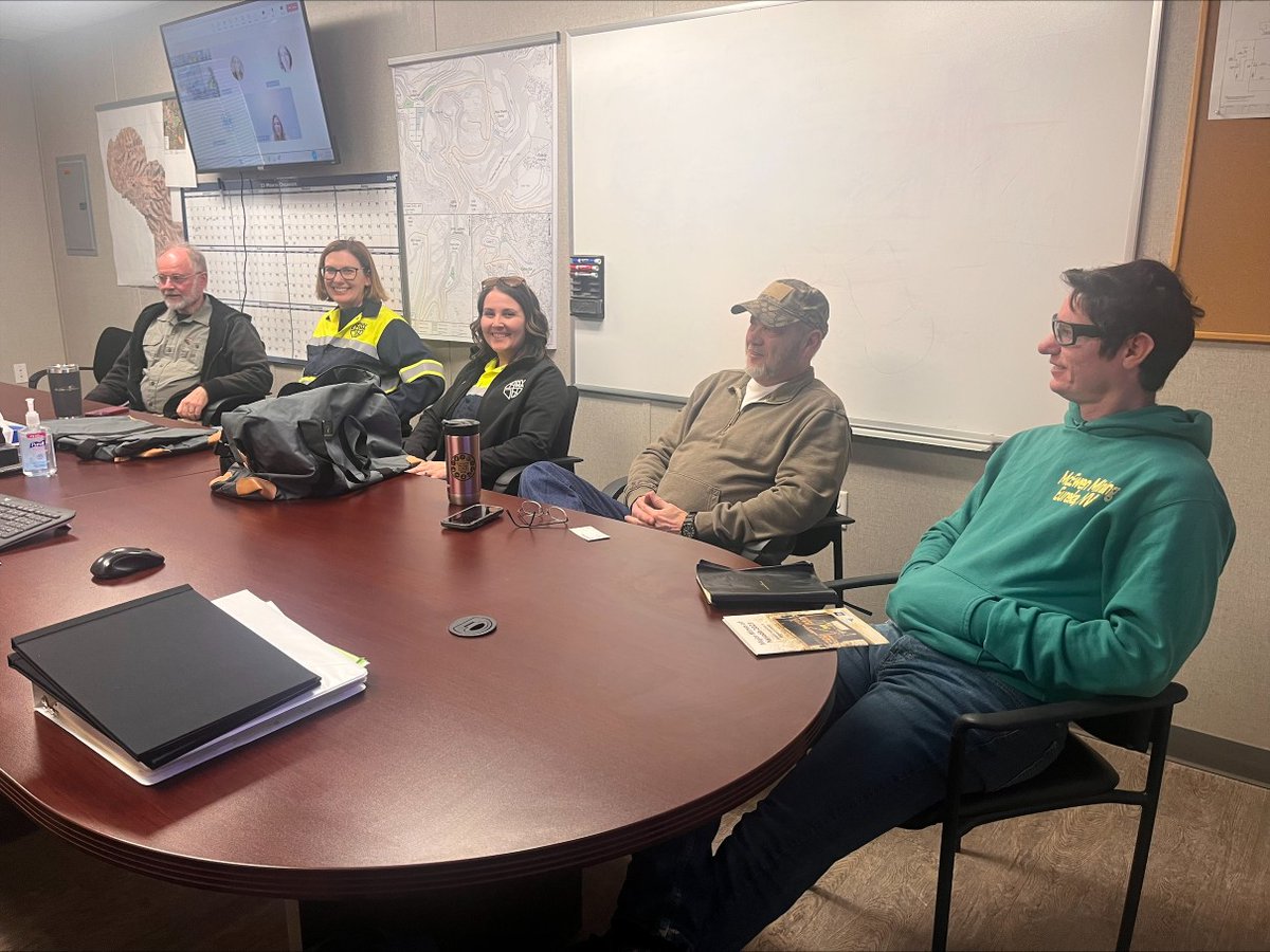 Visit from Nevada Mining Association, <a href="/nevadamining/">Nevada Mining Association</a>  

On March 17, we were pleased to welcome Amanda Hilton, President of the Nevada Mining Association, and Kelcie Fausett , Office Manager, to our Gold Bar Mine.

Their visit included a tour of the site, conversations with our