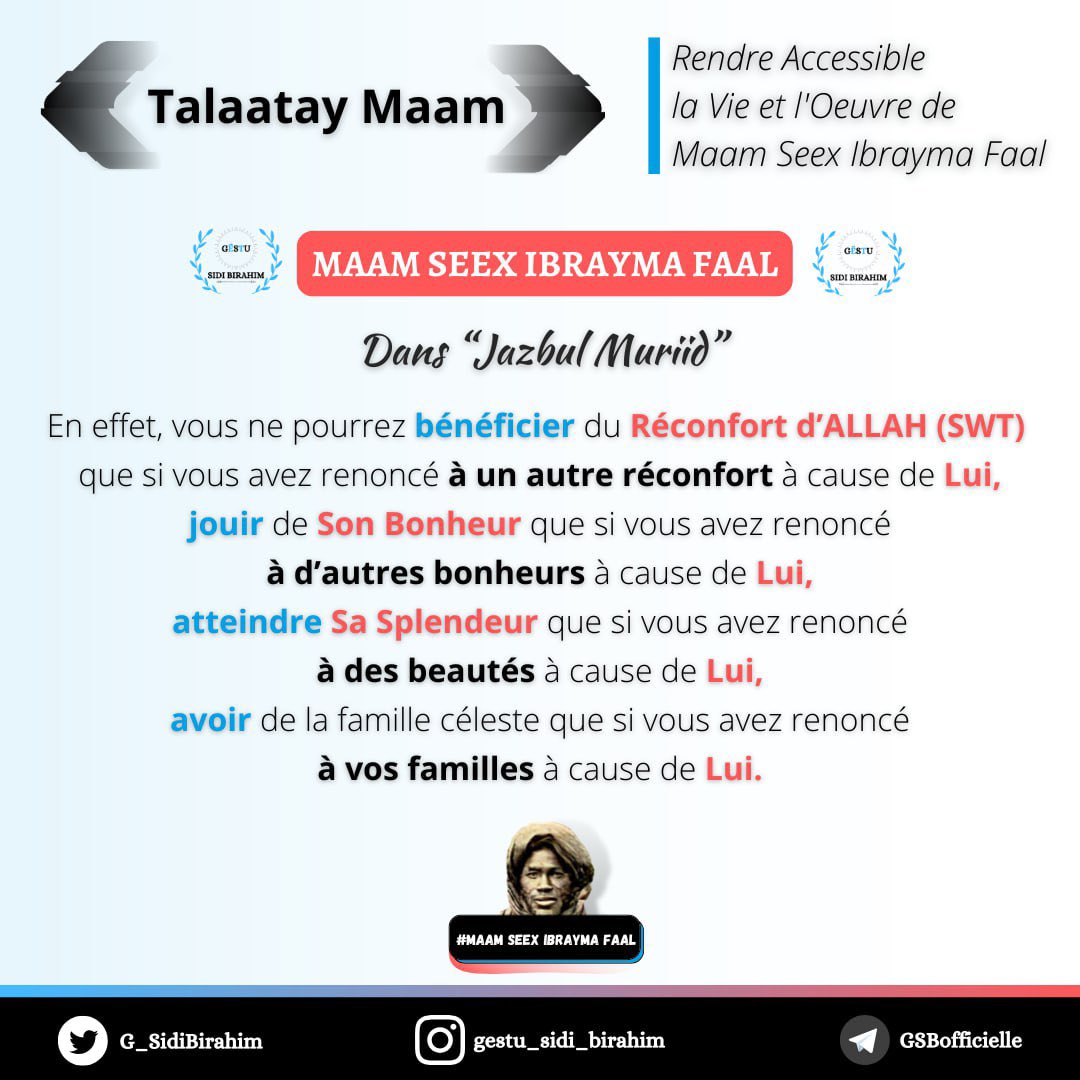 G_SidiBirahim's tweet photo. Bismillah Barkepp Talaata gi. Jara am Maam Seex Ibraayma Faal Làmp🤍 https://t.co/SSiTDqf5DW