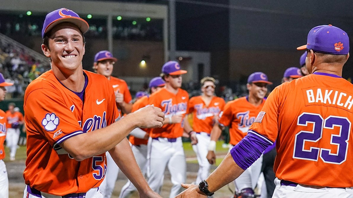 The Clemson House (@theclemsonhouse) on Twitter photo LHP <a href="/TalanBell7/">Talan Bell</a> will make his debut Wednesday for The Tigers in a start vs Presbyterian!
Bell was the #33 overall and #5 LHP nationally. Bell was considered as a T5 round MLB prospect before he needed Tommy John last year. LHP <a href="/TalanBell7/">Talan Bell</a> will make his debut Wednesday for The Tigers in a start vs Presbyterian!
Bell was the #33 overall and #5 LHP nationally. Bell was considered as a T5 round MLB prospect before he needed Tommy John last year.
