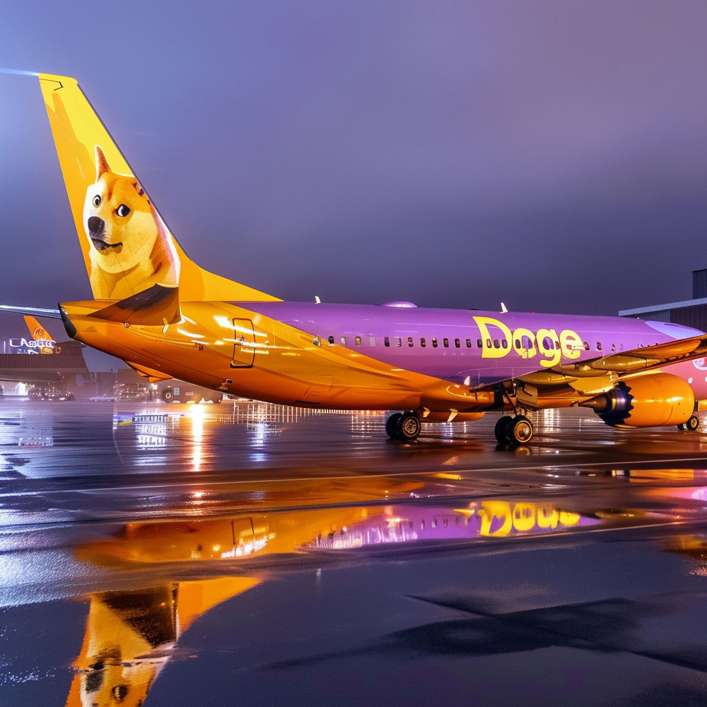 MyDogeCEO's tweet photo. Doge Air: the people's airline. Governed by the community and operated by Grok AI Agents deployed on @DogeOS https://t.co/1hy5G1YvFk