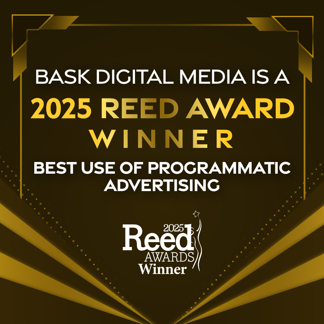 baskdigital's tweet photo. We are excited to announce that BASK won the 2025 Reed Award for Best Use of Programmatic Advertising! We're honored to be acknowledged for our role in delivering wins for our clients. Thank you, @C_and_E! #ReedAwards https://t.co/yKKPFlF1eB