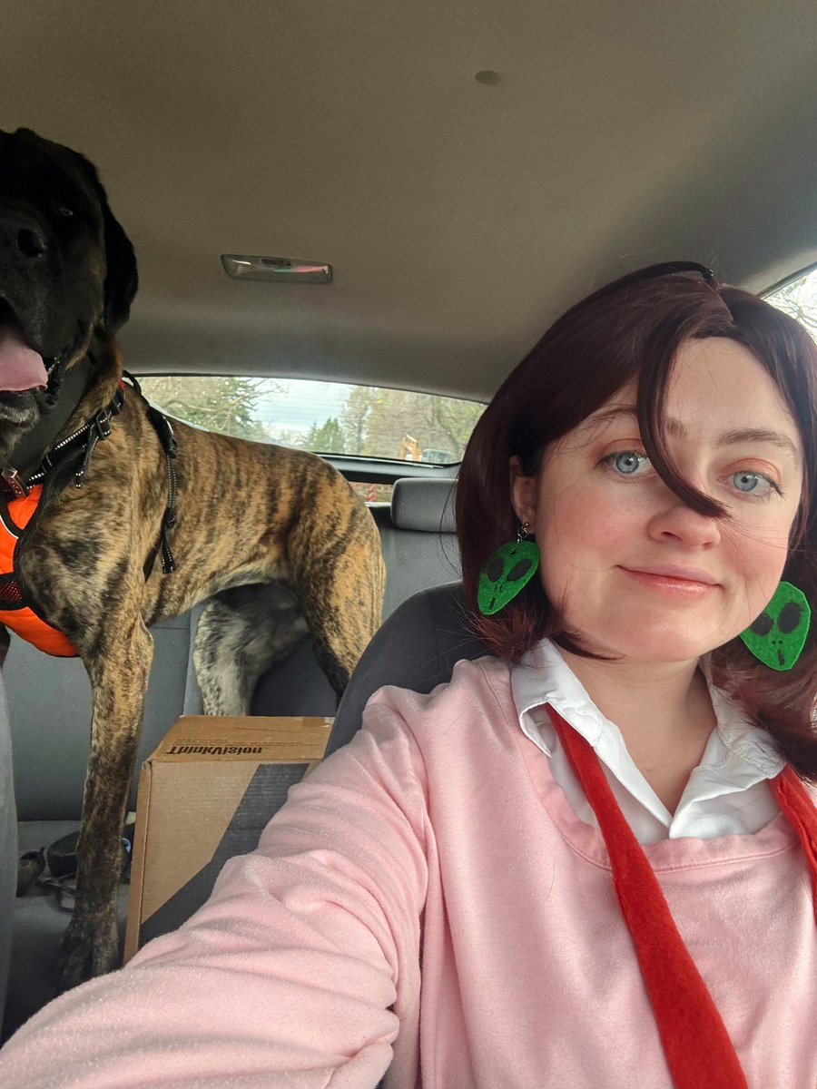 I put this cosplay together with materials from home and for less than $10, minus the wig. 🩷 (featuring Shesh)