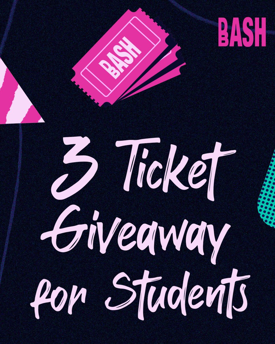 🚨 GIVEAWAY 🚨

We know money is tight when you're in school (we remember the days) so we're hooking up 3 students w/ 3 Bash tickets to come hang with us this summer! To Enter, tag 2 other friends in the comments on our "3 Ticket Giveaway" post on insta: 

instagram.com/thedashbash/