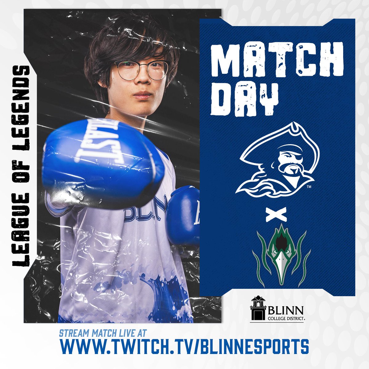 🚨Playoff Time!🚨

Tune in this evening as we compete in the quarterfinals of the <a href="/NJCAAe/">NJCAA Esports</a>  CLoL Conference!

🆚<a href="/DupageEsports/">College of DuPage Esports</a>

🕕6:00PM CDT

📺twitch.tv/blinnesports