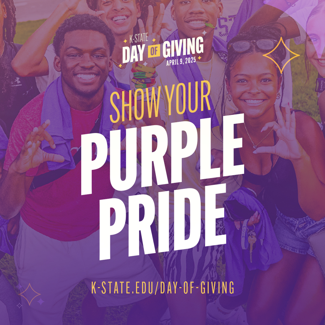 KSU_Foundation's tweet image. On April 9, K-Staters are coming together to celebrate the spot we love full well. Will you join them in making a difference for the next generation of Wildcats? #KStateDayofGiving #EMAW

k-state.edu/day-of-giving/