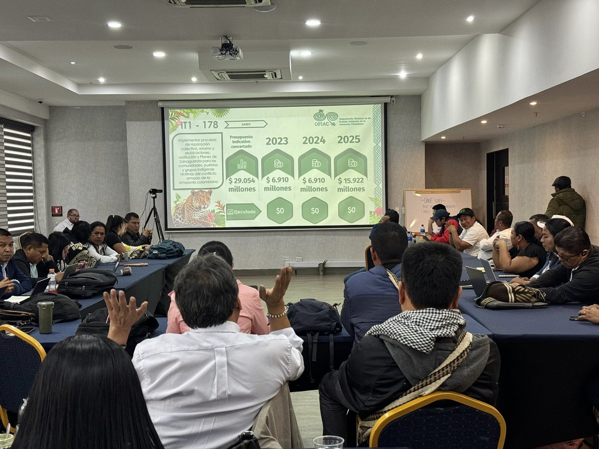#Ahora participo en la sesión N.104 de <a href="/MesaAmazonica/">Mesa Regional Amazónica</a> para la precisión de las partidas presupuestales que permitan el cabal cumplimiento por parte del Estado de todos los acuerdos del PND 2022/26, en función de cuidar la vida y la integridad de los pueblos indígenas amazónicos.