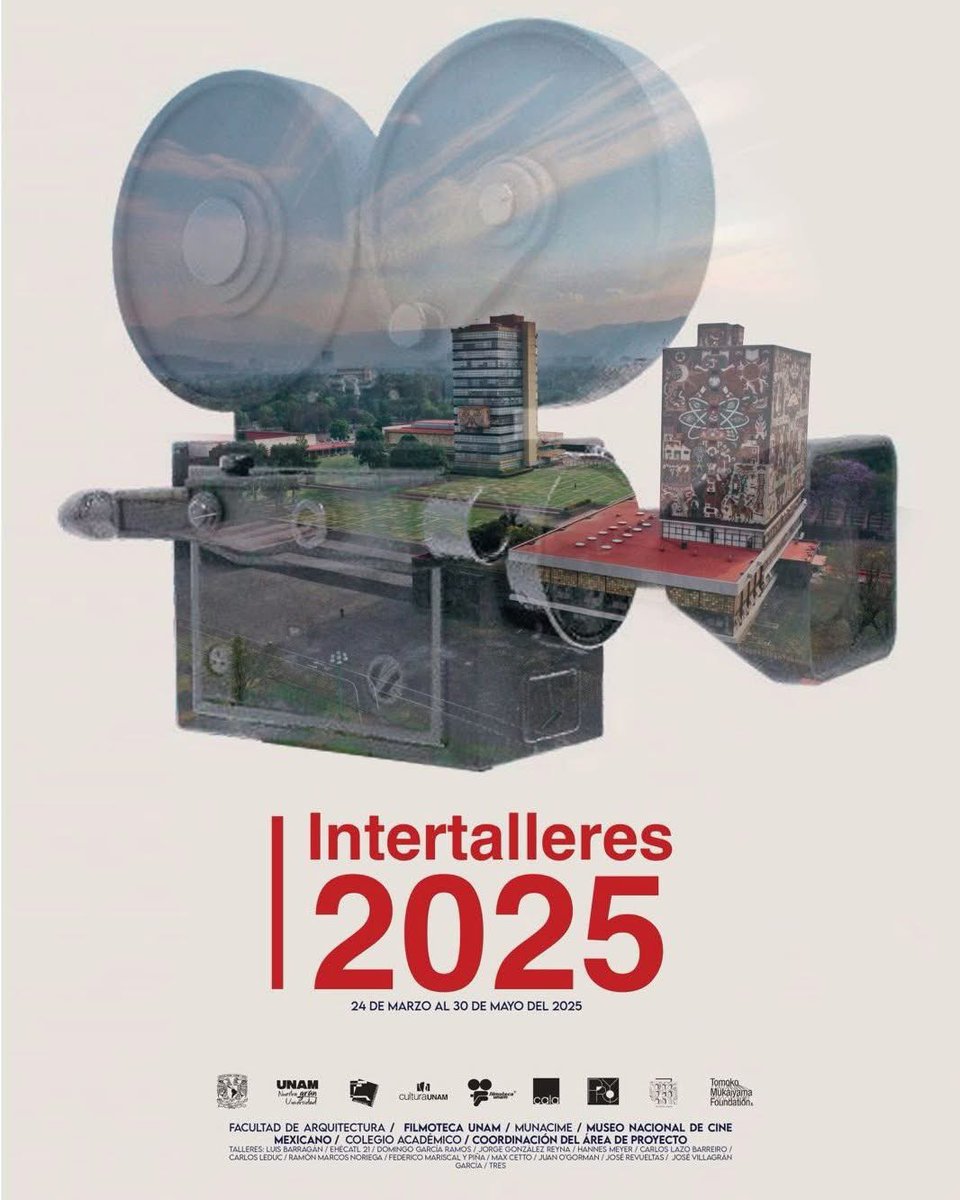 Plática “Museo del Cine” de Mauricio Rocha y Carlos Facio, para el programa Intertalleres 2025 de la <a href="/faunam_mx/">Facultad de Arquitectura UNAM</a> 

📅26 de marzo
⏰10:00hrs. 
📍Teatro Estefanía Chávez, Facultad de Arquitectura