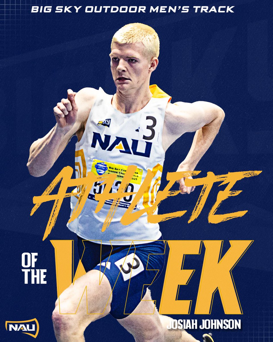 After running the 16th fastest time in the nation in the 400m-hurdles that ranks fourth all-time in program history of 51.70 in his outdoor debut, Josiah Johnson is the <a href="/BigSkyConf/">Big Sky Conference</a> Outdoor Men’s Track Athlete of the Week! 🪓

#RaiseTheFlag | #BigSkyTF