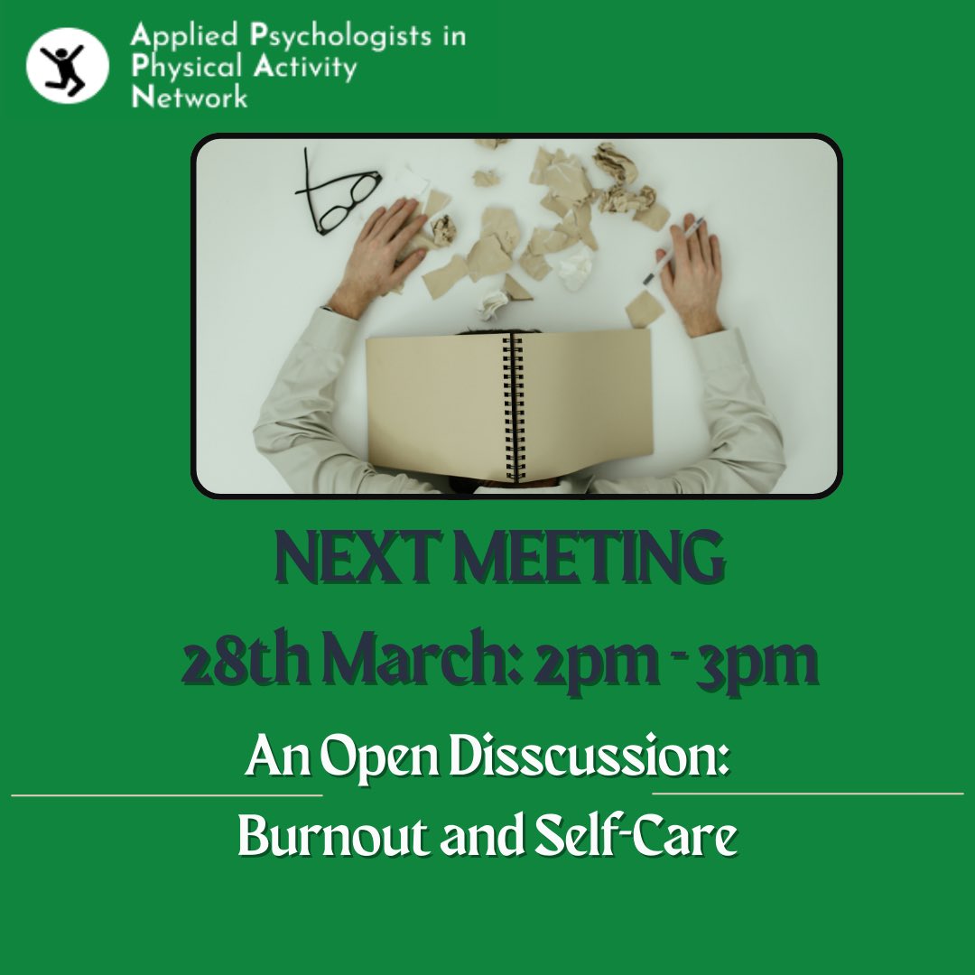 Applied Psychologists in Physical Activity Network tweet media