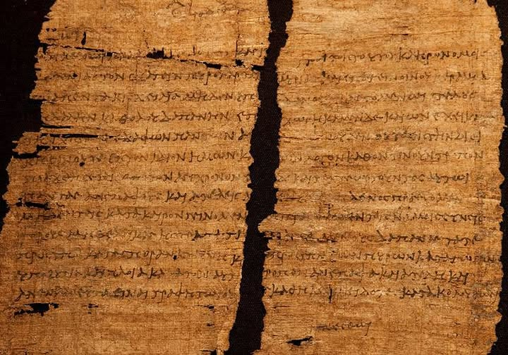 Cleopatra
This papyrus document, signed by Cleopatra, grants tax exemption from sales of imported wine to the Roman businessman Publius Canidius, a friend of Mark Antony. The manuscript, intended for an official in the Egyptian bureaucracy, was prepared by a court scribe. At the